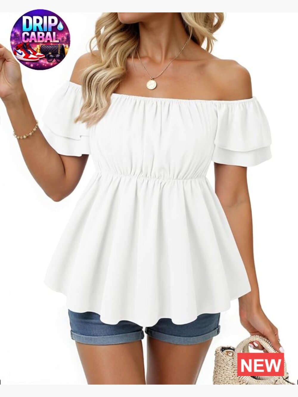 Off Shoulder Boho Floral Blouse Short Sleeve Flowy Dressy Casual Top